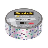 EXPESSIONS WASHI TAPE  IRRIDESCENT FUN DOT .59INX275IN - MT928650