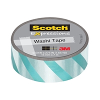EXPESSIONS WASHI TAPE  IRRIDESCENT GREEN STRIPE .59INX275IN - MT928667