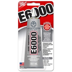 GLUE E6000 ALL PURPOSE 2 onz -59ml INDUSTRIAL STRENGHT FINE TIP ORIGINAL MVE237001