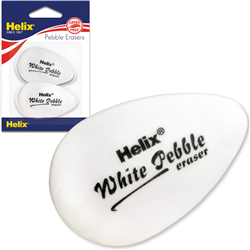 ERASER PEBBLE 2 pack WHITE HELIX HX25001