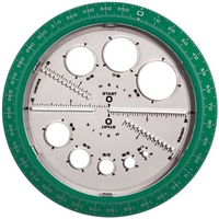 PROTRACTOR ANGLES AND CIRCLES HX36002