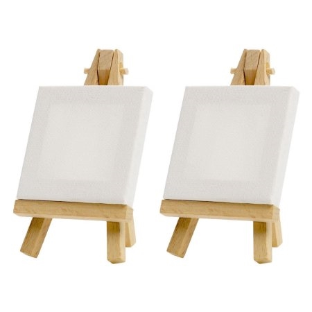 Mini Canvas And Easel Set Small Art Easel Stand With Canvas - Temu
