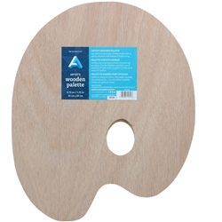 PALETTE WOOD OVAL 9.75x11.75 INCHES AA15702