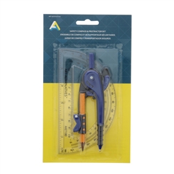 SAFETY COMPASS & PROTRACTOR SET - AA27180
