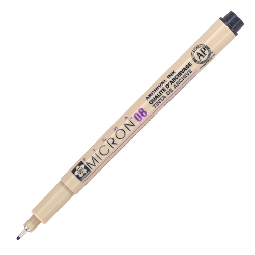 Sakura Pigma Micron pen 005 Black ink marker felt tip pen, Archival pigment  ink, fine point for artist drawing pens - 8 pen set