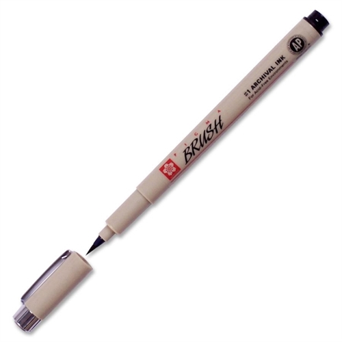 Pack of 1 XSDK-BR-49 Sakura Pigma Brush Marker Pen Black Ink 