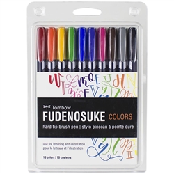 FUDENOSUKE BRUSH PEN 10/SET - ASSORTED COLORS TB56429