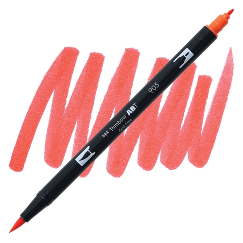 Tombow dual brush pen Red (abt 905) (085014566056)