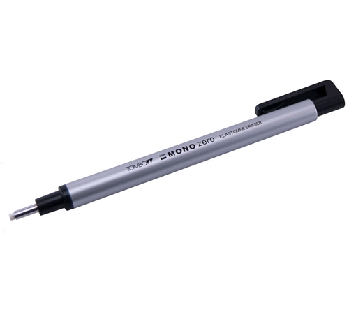 Tombow Mono Zero Mechanical Eraser Pen Round Rectangular Black White Case Refill 