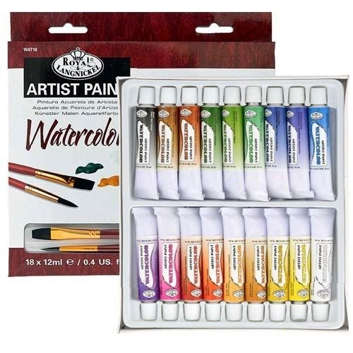 Essential Watercolour Paint 24 Tube Set 21ml - Art Supplies from
