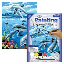PAINT BY NUMBERS DOLFINS - 9X12 INCH RYPJS24