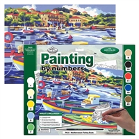 PAINT BY NUMBERS MEDITERRANEAN FISHING BOATS - ADULT