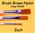 BRUSH 1807 BROWN NYLON  LH FLATS 1807