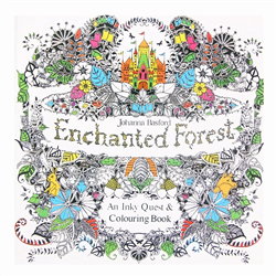 COLORING BOOK ENCHANTED FOREST 7.2x7.2 inches 24 pages CY8843