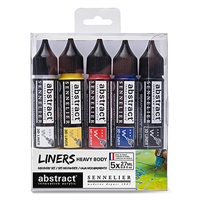 SENNELIER ABSTRACT ACRYLIC LINER SET 5  PRIMARY COLORS - SV1012135000