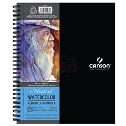 CANSON MONTVAL WATERCOLOR PAD 9x12 inches 20 Sheets 140LB-300gr COLD PRESS CN400054498