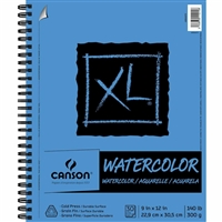 CANSON XL WATERCOLOR PAD 9x12 inches 30 Sheets 140LB-300gr COLD PRESS CN400068375