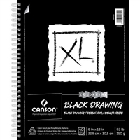 DRAWING PAD CANSON XL 7x10 inches BLACK PAPER 40 sheets CN400100868