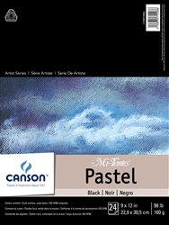 PASTEL PAD CANSON MI-TEIN BLACK PAPER 9X12 24 SHEETS CN100510866