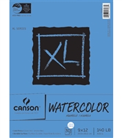 CANSON XL WATERCOLOR PAD 9X12 inches 30 Sheets 140LB-300gr COLD PRESS TAPE CN100510941