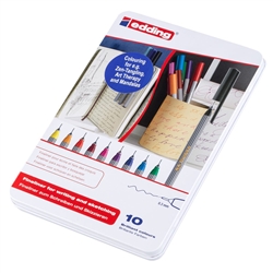 EDDING 55 FINELINER MARKER PEN SET 10 COLORS ED55-10
