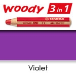 WATER SOLUBLE WAX PENCIL STABILO WOODY LILAC SW880-370