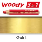 WATER SOLUBLE WAX PENCIL STABILO WOODY GOLD SW880-810