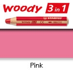 WATER SOLUBLE WAX PENCIL STABILO WOODY PINK SW880-334