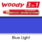 WATER SOLUBLE WAX PENCIL STABILO WOODY BLUE LIGHT SW880-425