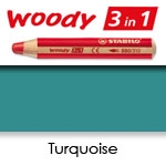 WATER SOLUBLE WAX PENCIL STABILO WOODY TURQUOISE SW880-470