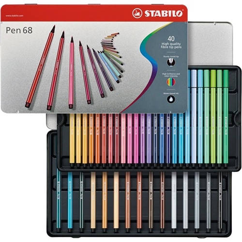 Stabilo Pen 68 Metal Tin 30 Color Set
