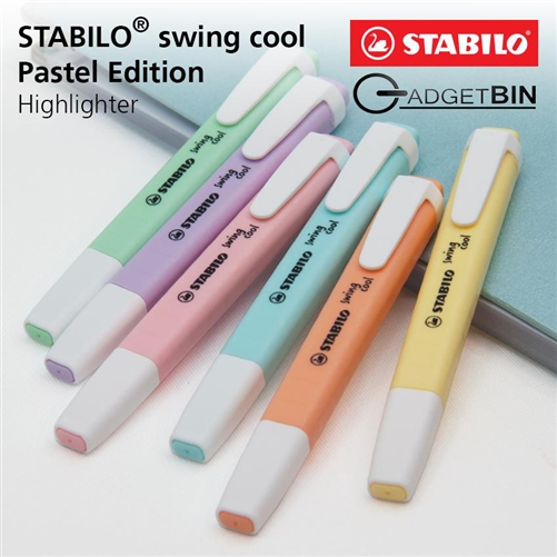  STABILO Swing Cool Highlighter Set, Set of 8,  Fluorescent/Pastel : Everything Else