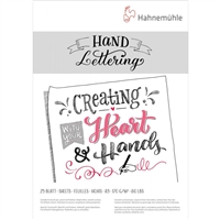 HAND LETTERING PAPER BLOCK HAHNEMUEHLE 11.7x 16.5  INCHES 25 SHEET PACK - HA10628992