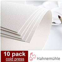 HAHNEMUEHLE HARMONY WATERCOLOR PAPER - 10  SHEET PACK 19.7x25.6 inches COLD PRESSED 140LB-300gr HA10627510