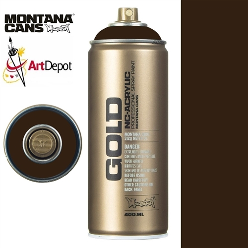 Montana GOLD Acrylic Spray Paint 400ml Shock Brown Dark