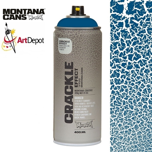 Montana Cans CRACKLE EFFECT Spray Paint, 400ml, Gentian Blue 