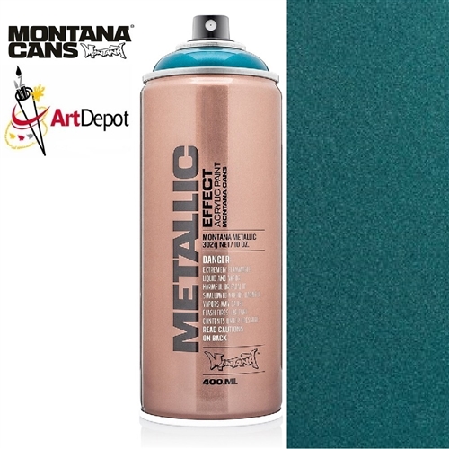 Montana Cans METALLIC EFFECT Spray Paint, 400ml, Caribbean 