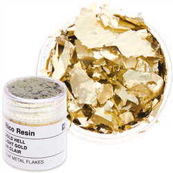 RESIN LEAF FLAKE 0.3 grams LIGHT GOLD RD500668