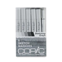 COPIC SKETCH MARKER SET - 6PC SKETCHING GRAYS CMSNGRAY