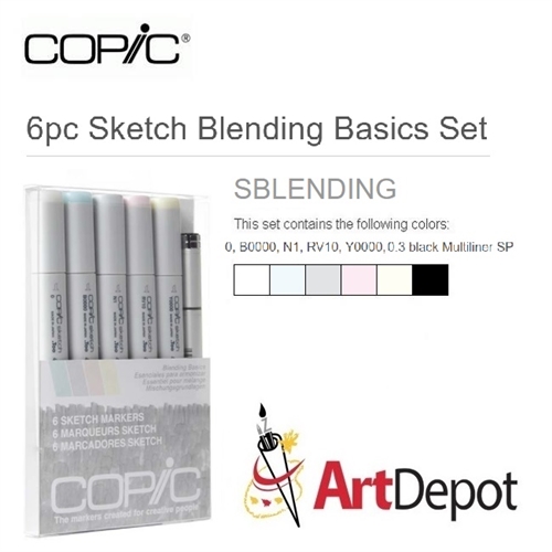 Copic Sketch Marker 6 Blending Basics Set