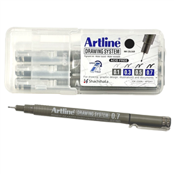 ARTLINE RAPIDOGRAPH SET 4  BLACK 1357