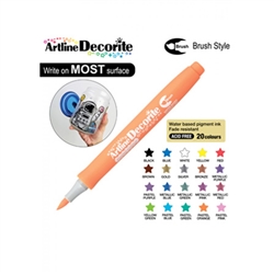 BRUSH PEN ARTLINE DECORITE ORANGE 3NA
