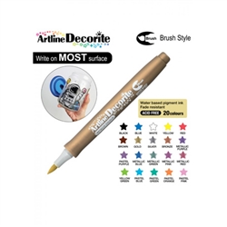 BRUSH PEN ARTLINE DECORITE GOLD 3D