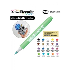BRUSH PEN ARTLINE DECORITE METALLIC GREEN 3VM