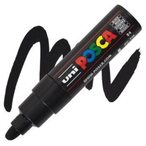 Posca PC-7M Broad Bullet Black Paint Marker