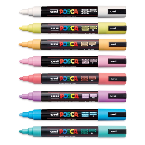 uni POSCA Acrylic Paint Marker - PC-5M Medium - 16 Color Set 