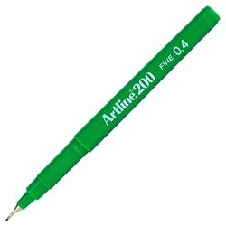 ARTLINE 200 FINE TIP PEN 0.4MM GREEN 200V