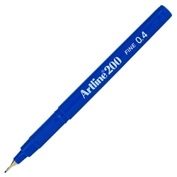 ARTLINE 200 FINE TIP PEN 0.4MM BLUE 200A