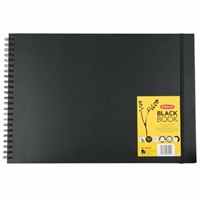 HARDBOUND SKETCHBOOK DERWENT 11.69x16.54 inches A3 BLACK PAPER 40sheets DE2300381