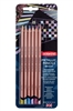 COLOR PENCIL SET DERWENT METALLIC 6 COLOR BRIGHTS TIN DE2305601